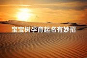 宝宝树孕育起名有妙招