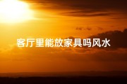 客厅里能放家具吗风水
