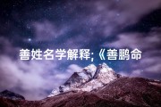 善姓名学解释;《善鹏命名：揭秘吉祥与凶煞的奥秘》