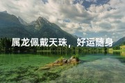 属龙佩戴天珠，好运随身而来