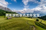明年胡姓取名龙年宝宝,龙腾盛世胡家喜，胡姓宝宝迎新春