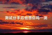 测试分手后他想你吗—测测分手吉凶：爱情是否该放手？