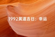 1992黄道吉日：幸运宝宝降临记