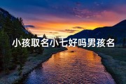 小孩取名小七好吗男孩名字大全,《小七成长记：男孩名字中的独特魅力》