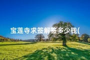 宝莲寺求签解签多少钱(香港有哪些好玩的地方 )