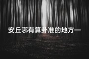 安丘哪有算卦准的地方—安丘周边寻风水宝地指南