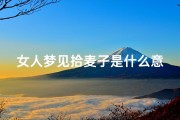 女人梦见拾麦子是什么意思、女人梦见拾麦穗