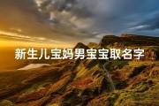 新生儿宝妈男宝宝取名字,新生儿宝妈男宝宝取名字怎么取