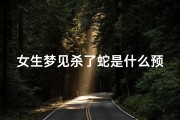 女生梦见杀了蛇是什么预兆;女生梦见杀了蛇是什么预兆解梦