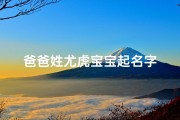 爸爸姓尤虎宝宝起名字
