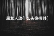 属龙人放什么头像招财(属龙人招财头像秘籍：选对吉祥图案财运亨通)