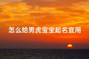 怎么给男虎宝宝起名宜用字(10月份的虎宝宝怎么取名龙年的起名宜用字)