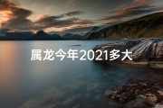 属龙今年2021多大
