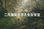 二月猫取名字大全女宝宝(好听的女猫咪名字大全萌一点的女猫咪名字)