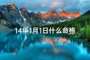 14年1月1日什么命格,2014年1月14日出生属什么生肖