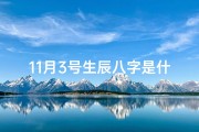 11月3号生辰八字是什么;《揭秘11月3日生辰八字之谜》