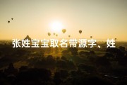 张姓宝宝取名带源字、姓张的宝宝取名字