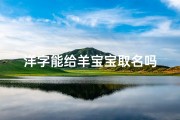 洋字能给羊宝宝取名吗