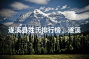 遂溪县姓氏排行榜、遂溪宝宝起名：传承美好，寓意吉祥