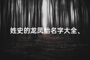 姓史的龙凤胎名字大全、龙宝宝史姓取名大全：寓意吉祥的精选美名
