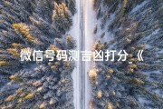 微信号码测吉凶打分_《号码吉凶一测便知，微信揭秘运势秘密》