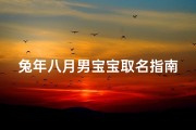 兔年八月男宝宝取名指南：取名攻略大揭秘！