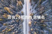 店名24笔吉凶_店铺名字笔画查询