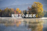 程铭正小孩起名