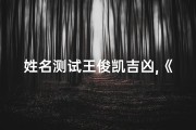 姓名测试王俊凯吉凶,《王俊凯姓名吉凶揭秘：命运走向一探究竟》