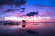姓高兔宝宝怎么取名字大全(姓高的好听有意义的女孩名字)
