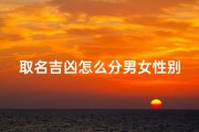 取名吉凶怎么分男女性别;《取名吉凶：性别差异解析与取名技巧》