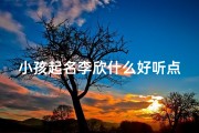 小孩起名李欣什么好听点;李欣什么名字好听
