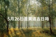 5月26日是黄道吉日吗—5月26日黄道吉日：宜嫁娶，好运连连