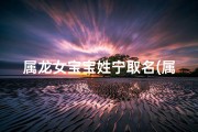属龙女宝宝姓宁取名(属龙女宝宝姓宁取名字)