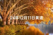24年12月11日黄道吉日：宜嫁娶，好运连连