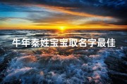牛年秦姓宝宝取名字最佳字_牛年秦姓宝宝取名，最佳字巧融吉祥意