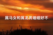 属马女和属龙男婚姻好不
