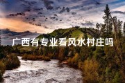 广西有专业看风水村庄吗;广西风水秘境：专业看风水村庄探秘