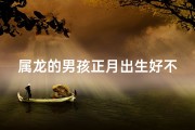 属龙的男孩正月出生好不好、龙年男宝宝正月取名宜忌全解析