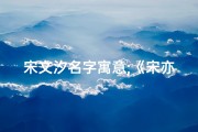 宋文汐名字寓意;《宋亦文名字吉凶一测，揭秘命运奥秘》