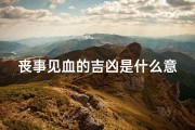 丧事见血的吉凶是什么意思-《丧事见血：揭秘吉凶之谜》