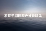 家院子刷墙颜色好看吗风水