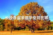 长沙寺庙求签平安符在哪(长沙寺庙求签平安符：神秘地点揭秘)