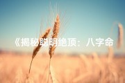 《揭秘聪明绝顶：八字命理深度解析》