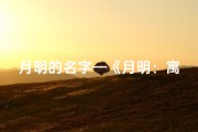 月明的名字—《月明：寓意星辰之光的宝宝名字》