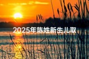 2025年陈姓新生儿取名指南，潮流趋势与寓意解析