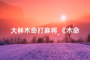大林木命打麻将_《木命麻将方位吉凶揭秘：方位吉凶图鉴》