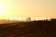 小孩根据父母起名叫什么,《父母奇思妙想，孩子名字成焦点》