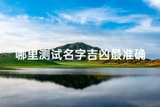 哪里测试名字吉凶最准确(揭秘：哪里测试名字吉凶最准确，权威指南)