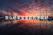 怎么给羊宝宝起名字呢好听(羊年宝宝起名方法大全)